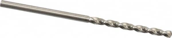 Guhring - #43 130° High Speed Steel Jobber Drill - Bright Finish, Right Hand Cut, Parabolic Flute, Straight Shank, 2-3/32" OAL, Standard Point - Benchmark Tooling
