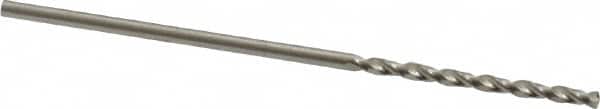 Guhring - #58 130° High Speed Steel Jobber Drill - Bright Finish, Right Hand Cut, Parabolic Flute, Straight Shank, 1-7/16" OAL, Standard Point - Benchmark Tooling