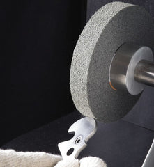 Standard Abrasives - 8" Diam, 3" Center Hole, Fine Grade, Silicon Carbide Deburring Wheel - Benchmark Tooling