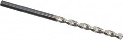 Guhring - 3.4mm 130° High Speed Steel Jobber Drill - Bright Finish, Right Hand Cut, Parabolic Flute, Straight Shank, 2-3/4" OAL, Standard Point - Benchmark Tooling