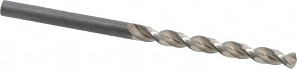 Guhring - 4.2mm 130° High Speed Steel Jobber Drill - Bright Finish, Right Hand Cut, Parabolic Flute, Straight Shank, 2-61/64" OAL, Standard Point - Benchmark Tooling