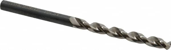 Guhring - 4.6mm 130° High Speed Steel Jobber Drill - Bright Finish, Right Hand Cut, Parabolic Flute, Straight Shank, 3-5/32" OAL, Standard Point - Benchmark Tooling