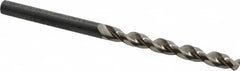Guhring - 4.6mm 130° High Speed Steel Jobber Drill - Bright Finish, Right Hand Cut, Parabolic Flute, Straight Shank, 3-5/32" OAL, Standard Point - Benchmark Tooling