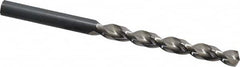 Guhring - 6.6mm 130° High Speed Steel Jobber Drill - Bright Finish, Right Hand Cut, Parabolic Flute, Straight Shank, 3-31/32" OAL, Standard Point - Benchmark Tooling