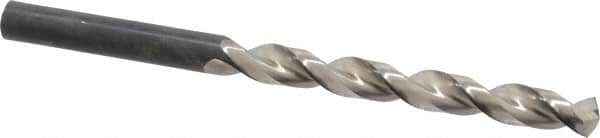 Guhring - 7.8mm 130° High Speed Steel Jobber Drill - Bright Finish, Right Hand Cut, Parabolic Flute, Straight Shank, 4-39/64" OAL, Standard Point - Benchmark Tooling