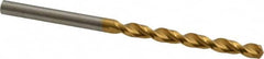 Guhring - #17 130° High Speed Steel Jobber Drill - TiN Finish, Right Hand Cut, Parabolic Flute, Straight Shank, 3-5/32" OAL, Standard Point - Benchmark Tooling