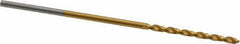 Guhring - #58 130° High Speed Steel Jobber Drill - TiN Finish, Right Hand Cut, Parabolic Flute, Straight Shank, 1-7/16" OAL, Standard Point - Benchmark Tooling