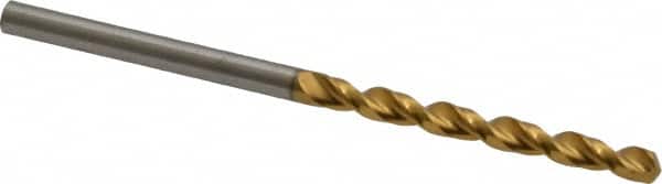 Guhring - #30 130° Cobalt Jobber Drill - TiN Finish, Right Hand Cut, Parabolic Flute, Straight Shank, 2-9/16" OAL, Standard Point - Benchmark Tooling