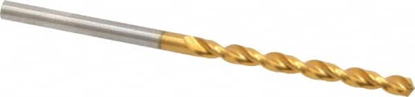 Guhring - #31 130° Cobalt Jobber Drill - TiN Finish, Right Hand Cut, Parabolic Flute, Straight Shank, 2-9/16" OAL, Standard Point - Benchmark Tooling