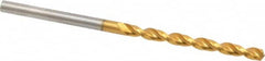 Guhring - #31 130° Cobalt Jobber Drill - TiN Finish, Right Hand Cut, Parabolic Flute, Straight Shank, 2-9/16" OAL, Standard Point - Benchmark Tooling