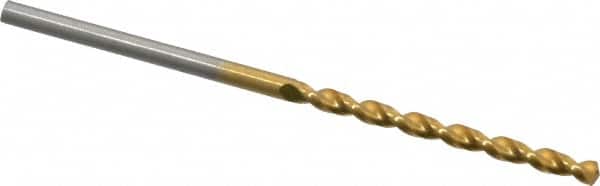 Guhring - #51 130° Cobalt Jobber Drill - TiN Finish, Right Hand Cut, Parabolic Flute, Straight Shank, 1-11/16" OAL, Standard Point - Benchmark Tooling