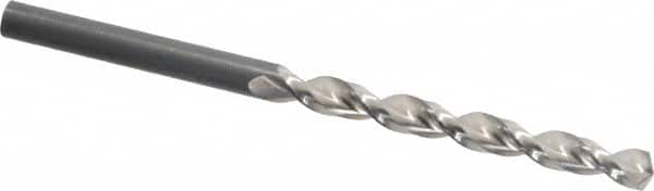 Guhring - 5mm 130° Cobalt Jobber Drill - Bright Finish, Right Hand Cut, Parabolic Flute, Straight Shank, 3-3/8" OAL, Standard Point - Benchmark Tooling