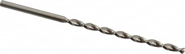 Taper Length Drill Bit: 0.1890″ Dia, 130 ° Bright/Uncoated, RH Cut, Parabolic Flute, Straight Shank, Series 501