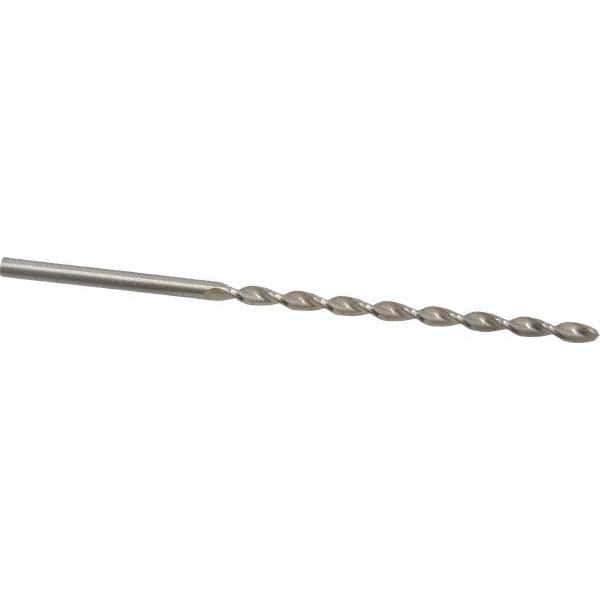 Taper Length Drill Bit: 0.1610″ Dia, 130 ° Bright/Uncoated, RH Cut, Parabolic Flute, Straight Shank, Series 501