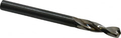 Guhring - #5 130° Parabolic Flute High Speed Steel Screw Machine Drill Bit - Bright Finish, Right Hand Cut, 1-1/32" Flute Length, 2-7/16" OAL, Standard Point, Straight Shank - Benchmark Tooling