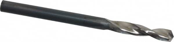 Guhring - #25 130° Parabolic Flute High Speed Steel Screw Machine Drill Bit - Bright Finish, Right Hand Cut, 55/64" Flute Length, 2-11/64" OAL, Standard Point, Straight Shank - Benchmark Tooling