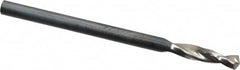 Guhring - #37 130° Parabolic Flute High Speed Steel Screw Machine Drill Bit - Bright Finish, Right Hand Cut, 9/16" Flute Length, 1-11/16" OAL, Standard Point, Straight Shank - Benchmark Tooling