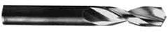 Guhring - #60 130° Parabolic Flute High Speed Steel Screw Machine Drill Bit - Bright Finish, Left Hand Cut, 0.236" Flute Length, 1.024" OAL, Standard Point, Straight Shank - Benchmark Tooling