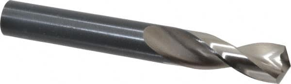 Guhring - 33/64" 130° Parabolic Flute High Speed Steel Screw Machine Drill Bit - Bright Finish, Right Hand Cut, 2" Flute Length, 4-1/32" OAL, Standard Point, Straight Shank - Benchmark Tooling