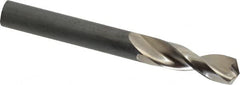Guhring - 0.3677" 130° Parabolic Flute High Speed Steel Screw Machine Drill Bit - Bright Finish, Right Hand Cut, 1-9/16" Flute Length, 3-5/16" OAL, Standard Point, Straight Shank - Benchmark Tooling