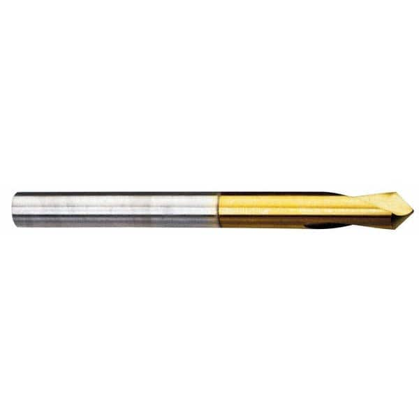 Guhring - 12mm Body Diam, 90°, 102mm OAL, High Speed Steel Spotting Drill - Benchmark Tooling