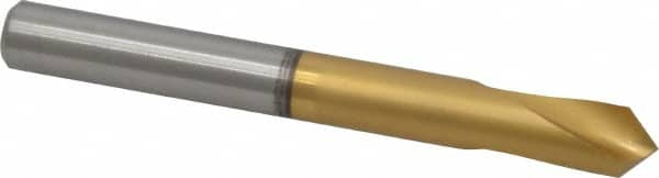 Guhring - 3/8" Body Diam, 90°, 89mm OAL, High Speed Steel Spotting Drill - Benchmark Tooling