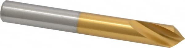 Guhring - 1/2" Body Diam, 90°, 102mm OAL, High Speed Steel Spotting Drill - Benchmark Tooling