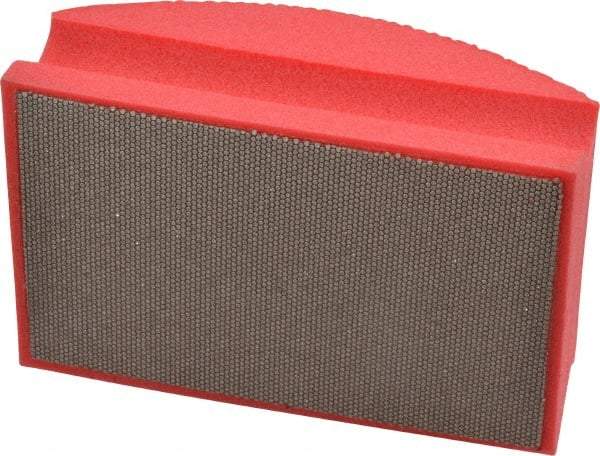 AMPLEX - Very Fine Grade, 200 Grit, Diamond Hand Pad - Red, 2-1/8" Wide x 3-1/2" Long x 1-1/2" Thick, Coated - Benchmark Tooling