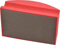 AMPLEX - Very Fine Grade, 200 Grit, Diamond Hand Pad - Red, 2-1/8" Wide x 3-1/2" Long x 1-1/2" Thick, Coated - Benchmark Tooling