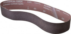 Norton - 2" Wide x 30" OAL, 60 Grit, Aluminum Oxide Abrasive Belt - Aluminum Oxide, Medium, Coated, Series R228 - Benchmark Tooling