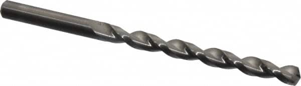 Guhring - Letter F 130° Solid Carbide Jobber Drill - Bright Finish, Right Hand Cut, Parabolic Flute, Straight Shank, 4-1/8" OAL, Standard Point - Benchmark Tooling