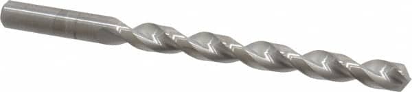 Guhring - Letter P 130° Solid Carbide Jobber Drill - Bright Finish, Right Hand Cut, Parabolic Flute, Straight Shank, 114.3mm OAL, Standard Point - Benchmark Tooling