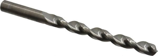 Guhring - Letter U 130° Solid Carbide Jobber Drill - Bright Finish, Right Hand Cut, Parabolic Flute, Straight Shank, 123.83mm OAL, Standard Point - Benchmark Tooling