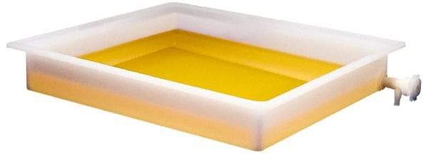 Bel-Art - 25-1/2" Long x 21-1/2" Wide x 4" Deep Tray with Faucet Tray - Polyethylene - Benchmark Tooling