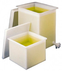 Bel-Art - 5 Gallon Natural Rectangular Polyethylene Tank - 10" High x 11" Diam - Benchmark Tooling