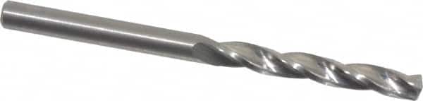 Guhring - #25 150° Solid Carbide Jobber Drill - Bright Finish, Right Hand Cut, Spiral Flute, Straight Shank, 55mm OAL, Standard Point - Benchmark Tooling