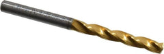 Guhring - 11/64" 150° Solid Carbide Jobber Drill - TiN Finish, Right Hand Cut, Spiral Flute, Straight Shank, 2-9/32" OAL, Standard Point - Benchmark Tooling