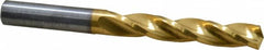Guhring - Letter K 150° Solid Carbide Jobber Drill - TiN Finish, Right Hand Cut, Spiral Flute, Straight Shank, 2-29/32" OAL, Standard Point - Benchmark Tooling