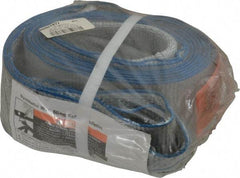 Lift-All - 12' Long x 3" Wide, 4,800 Lb Vertical Capacity, 1 Ply, Polyester Web Sling - 3,800 Lb Choker Capacity, Silver (Color) - Benchmark Tooling