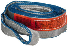 Lift-All - 14' Long x 3" Wide, 4,800 Lb Vertical Capacity, 1 Ply, Polyester Web Sling - 3,800 Lb Choker Capacity, Silver (Color) - Benchmark Tooling