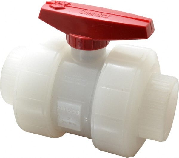 NIBCO - 2" Pipe, Full Port, Polypropylene True Union Design Ball Valve - Benchmark Tooling