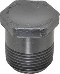 NIBCO - 1" Polypropylene Plastic Pipe Threaded Plug - Schedule 80, MPT End Connections - Benchmark Tooling