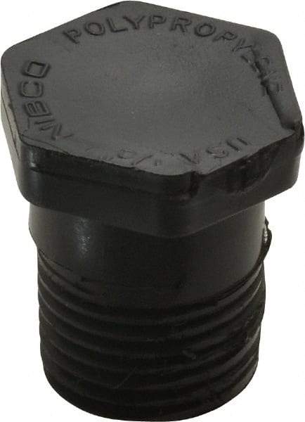 NIBCO - 1/2" Polypropylene Plastic Pipe Threaded Plug - Schedule 80, MPT End Connections - Benchmark Tooling