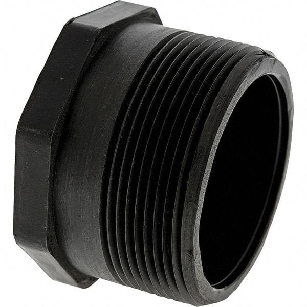 NIBCO - 4" Polypropylene Plastic Pipe Threaded Plug - Schedule 80, MPT End Connections - Benchmark Tooling