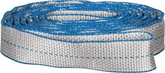 Lift-All - 12' Long x 2" Wide, 6,400 Lb Vertical Capacity, 2 Ply, Polyester Web Sling - 5,000 Lb Choker Capacity, Silver (Color) - Benchmark Tooling