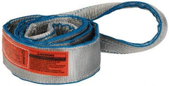 Lift-All - 8' Long x 3" Wide, 8,600 Lb Vertical Capacity, 2 Ply, Polyester Web Sling - 6,900 Lb Choker Capacity, Silver (Color) - Benchmark Tooling