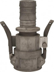 EVER-TITE Coupling Products - 1-1/2" Aluminum Cam & Groove Suction & Discharge Hose Female Coupler Hose Shank - Part C, 250 Max psi - Benchmark Tooling