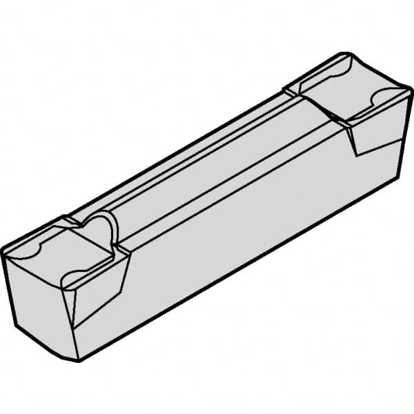 A4C0155R10CF01 KCU25 Carbide Cutoff Insert Al2O3 Finish, 10° Neutral Lead Angle, RH Insert, 1.5mm Cutting Width, 0.15mm Corner Radius, Series A4