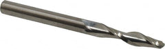 Onsrud - 1/4" Cutting Diam x 1-1/8" Length of Cut, 2 Flute, Upcut Spiral Router Bit - Uncoated, Right Hand Cut, Solid Carbide, 3" OAL x 1/4" Shank Diam, Ball End Taper, 30° Helix Angle - Benchmark Tooling