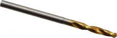 Micro Drill Bit: 0.0559″ Dia, 118 °, Cobalt TiN Finish, 0.984″ OAL, RH Cut, Spiral Flute, Straight-Cylindrical Shank, Series 660